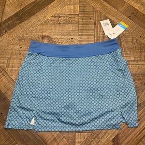 Chic Blue Patterned Women's Skort